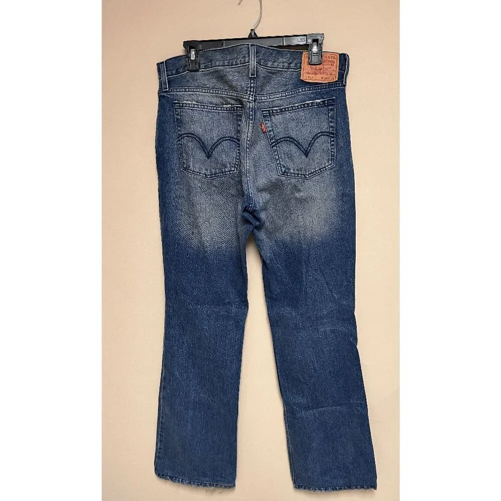 Levi's 517 Mens Bootcut Leg Utility Jeans Dark Wash Sz 34